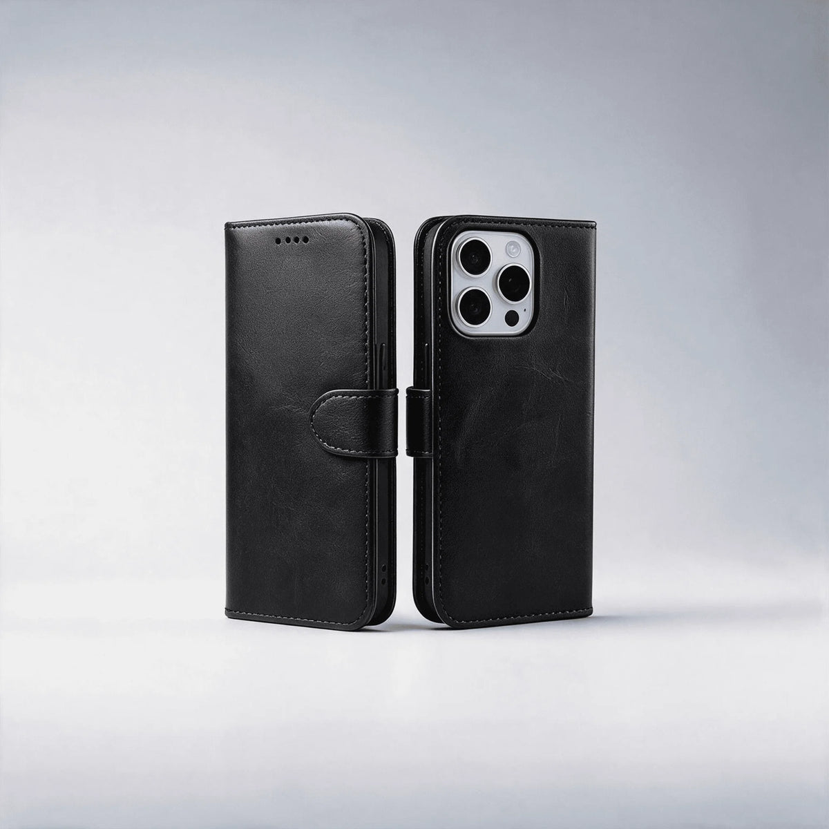 iPhone 16 Series Book Flip Case Leather Wallet