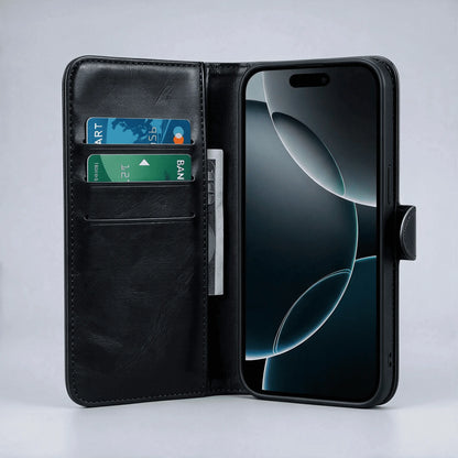 iPhone 16 Series Book Flip Case Leather Wallet