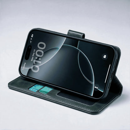 iPhone 16 Series Book Flip Case Leather Wallet