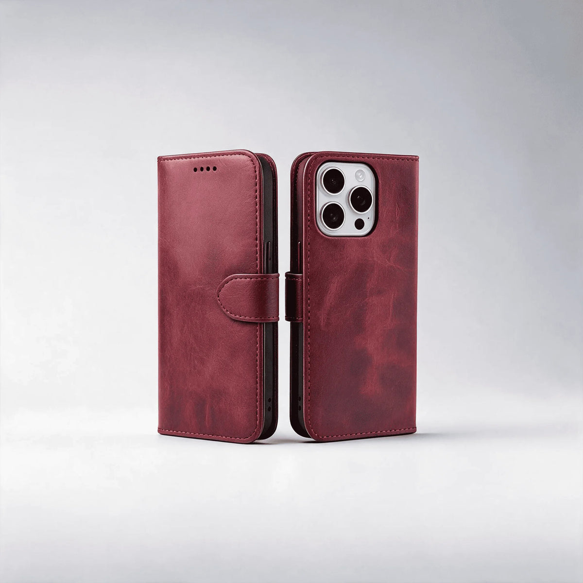 iPhone 16 Series Book Flip Case Leather Wallet