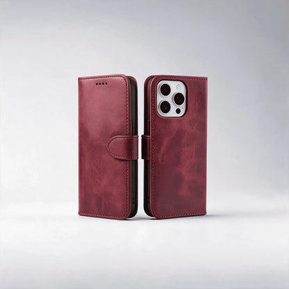 iPhone 16 Series Book Flip Case Leather Wallet