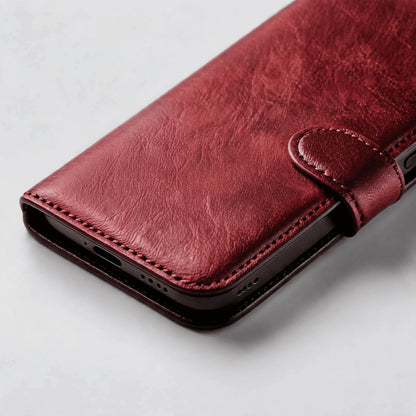 iPhone 16 Series Book Flip Case Leather Wallet