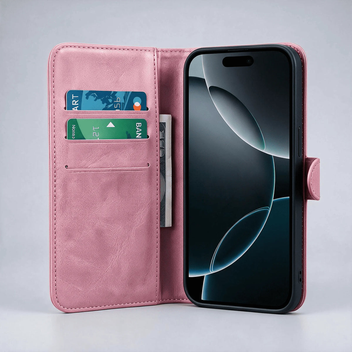 iPhone 16 Series Book Flip Case Leather Wallet