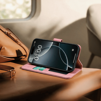 iPhone 16 Series Book Flip Case Leather Wallet
