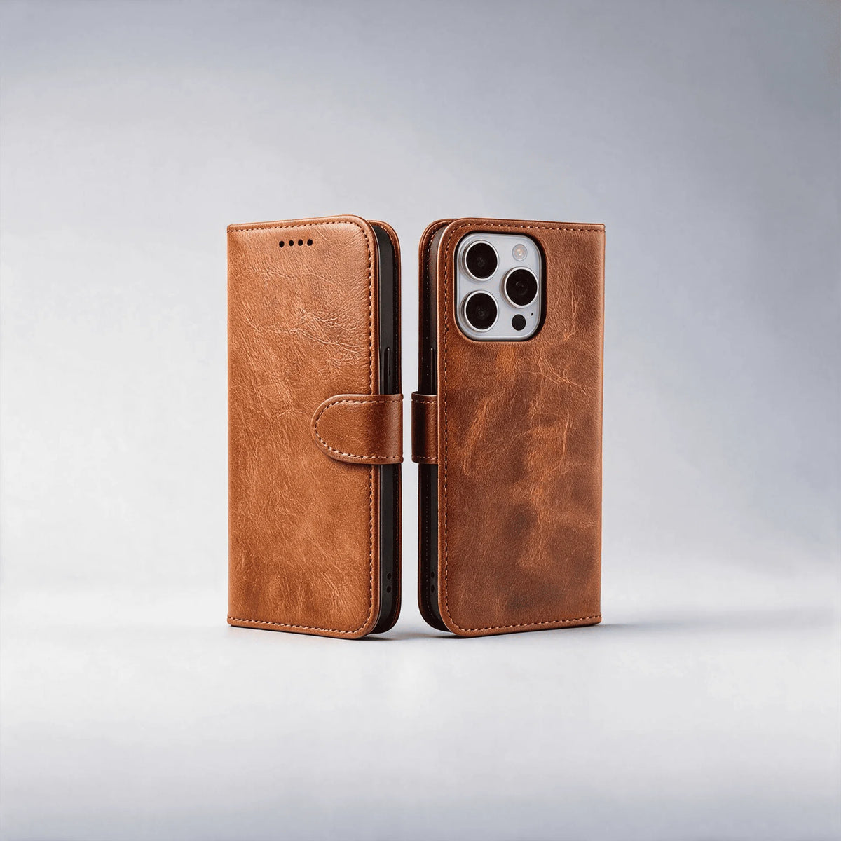 iPhone 16 Series Book Flip Case Leather Wallet
