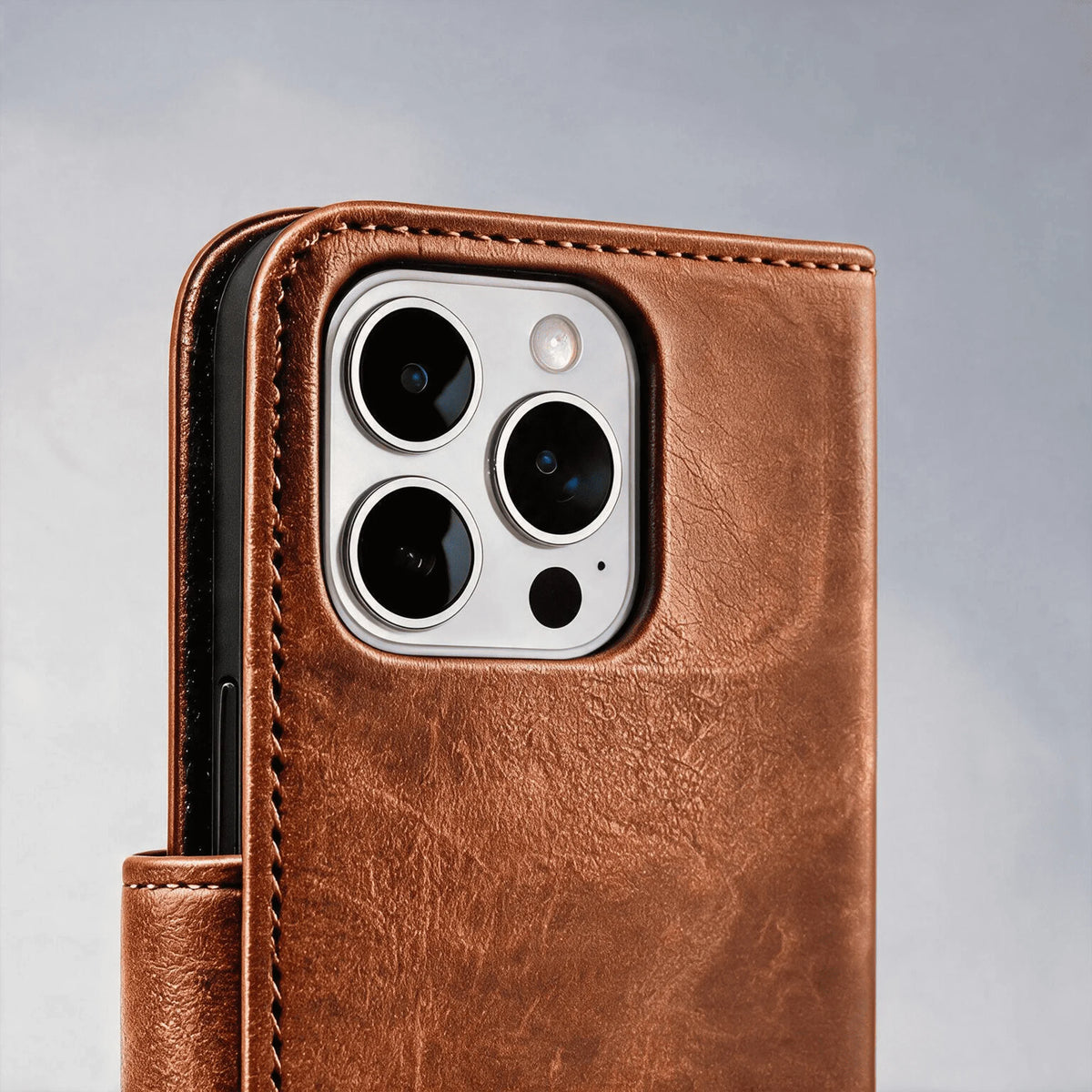 iPhone 16 Series Book Flip Case Leather Wallet