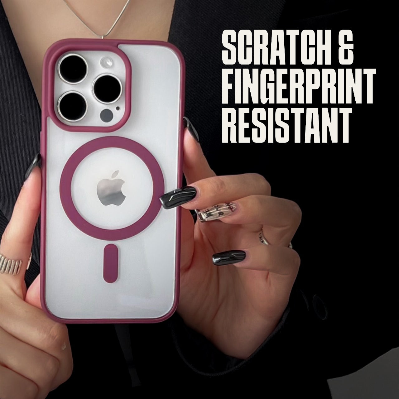 scratch and fingerprint resistant wine red