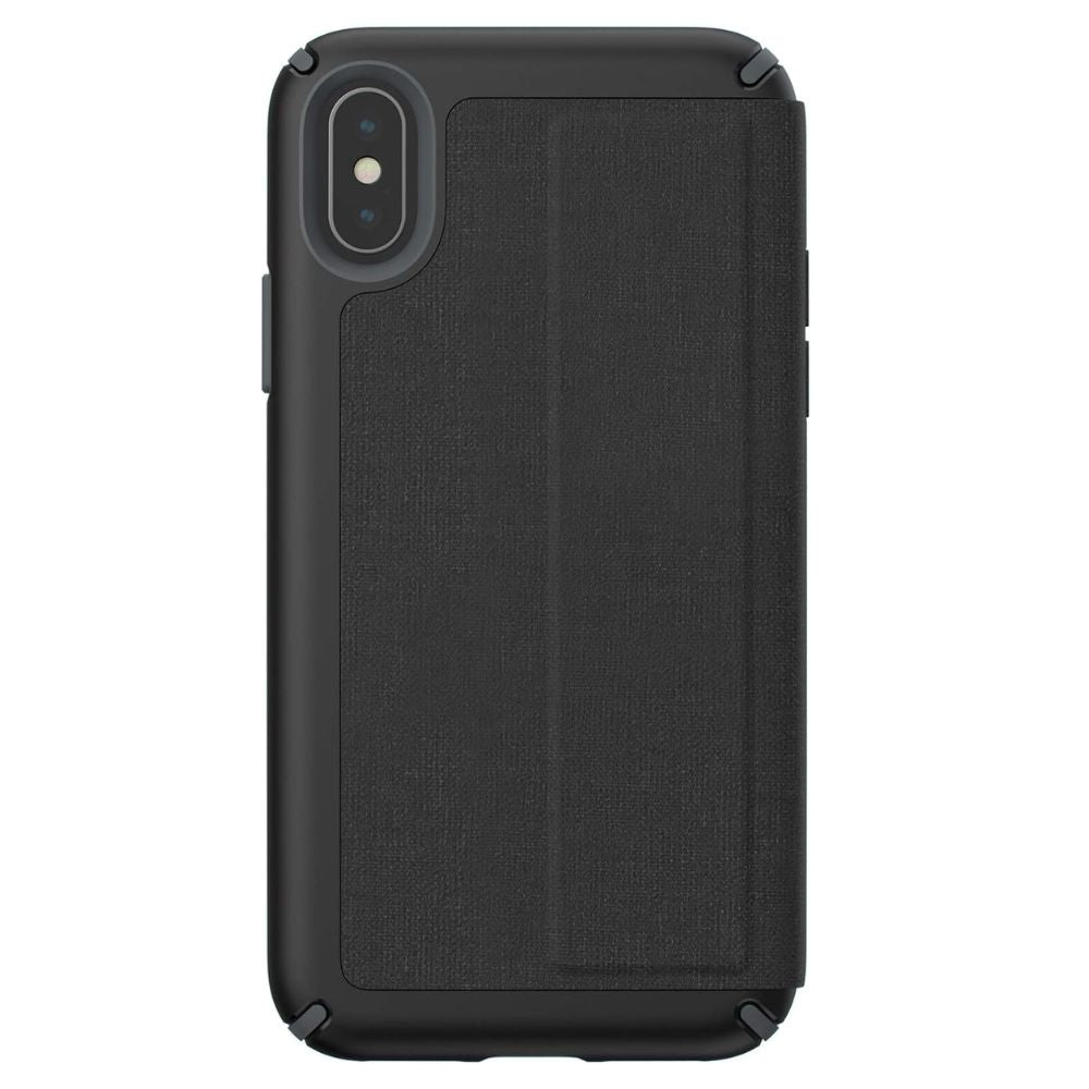 iphone x xs book case black back