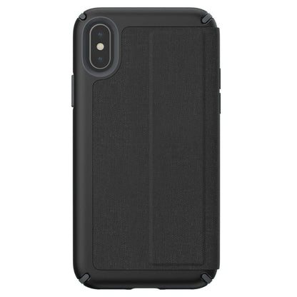 iphone x xs book case black back
