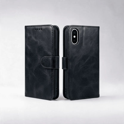 iPhone X / XS / XR / XS Max Book Flip Case Leather Wallet