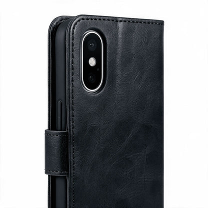 iPhone X / XS / XR / XS Max Book Flip Case Leather Wallet