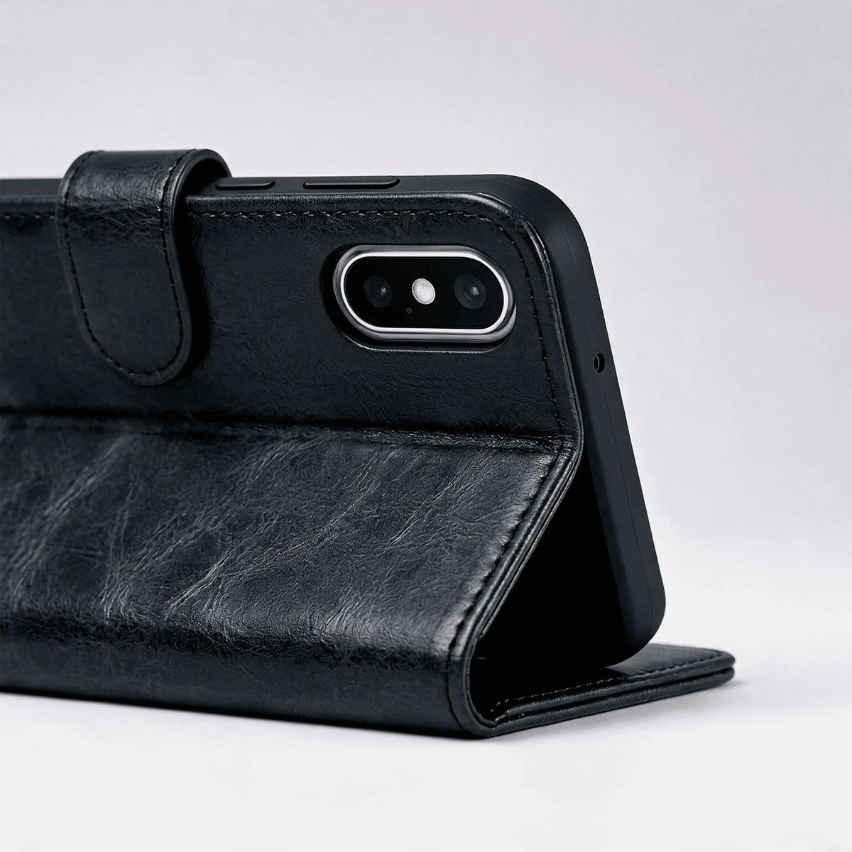 iPhone X / XS / XR / XS Max Book Flip Case Leather Wallet