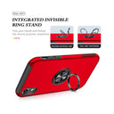 iPhone XR Ring Holder Case Red Kickstand