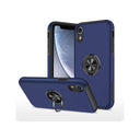 iPhone XR Ring Holder Case Blue Kickstand