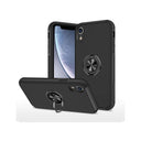 iPhone XR Ring Holder Case Black Kickstand