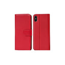 iPhone X/XS Book Flip Case Red Leather Wallet