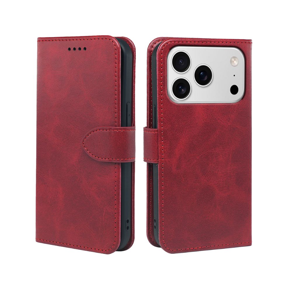 iPhone 17 Series Book Flip Case Leather Wallet