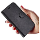 Motorola Moto G6 Book Flip Case Black Leather Wallet