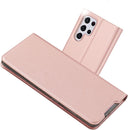 Samsung Galaxy S21 Ultra Book Flip Case Rose Gold Leather Wallet