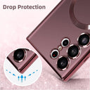 Samsung Galaxy S23 Lens Protector Magnet  Maroon