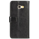 Samsung Galaxy A5 Book Flip Case Black Leather Wallet