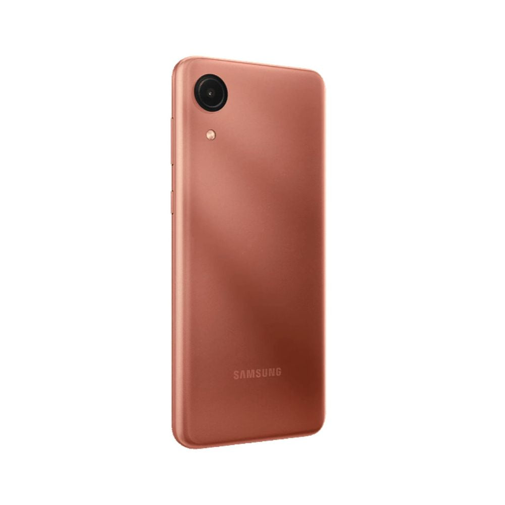 Samsung Galaxy A03 Core in Bronze, front view showing 6.5-inch HD+ display