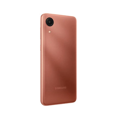 Samsung Galaxy A03 Core in Bronze, front view showing 6.5-inch HD+ display