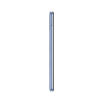 Samsung Galaxy A04e Light Blue front view showing display and dual rear cameras