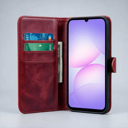 Samsung Galaxy A07 / A08 Book Flip Case Leather Wallet