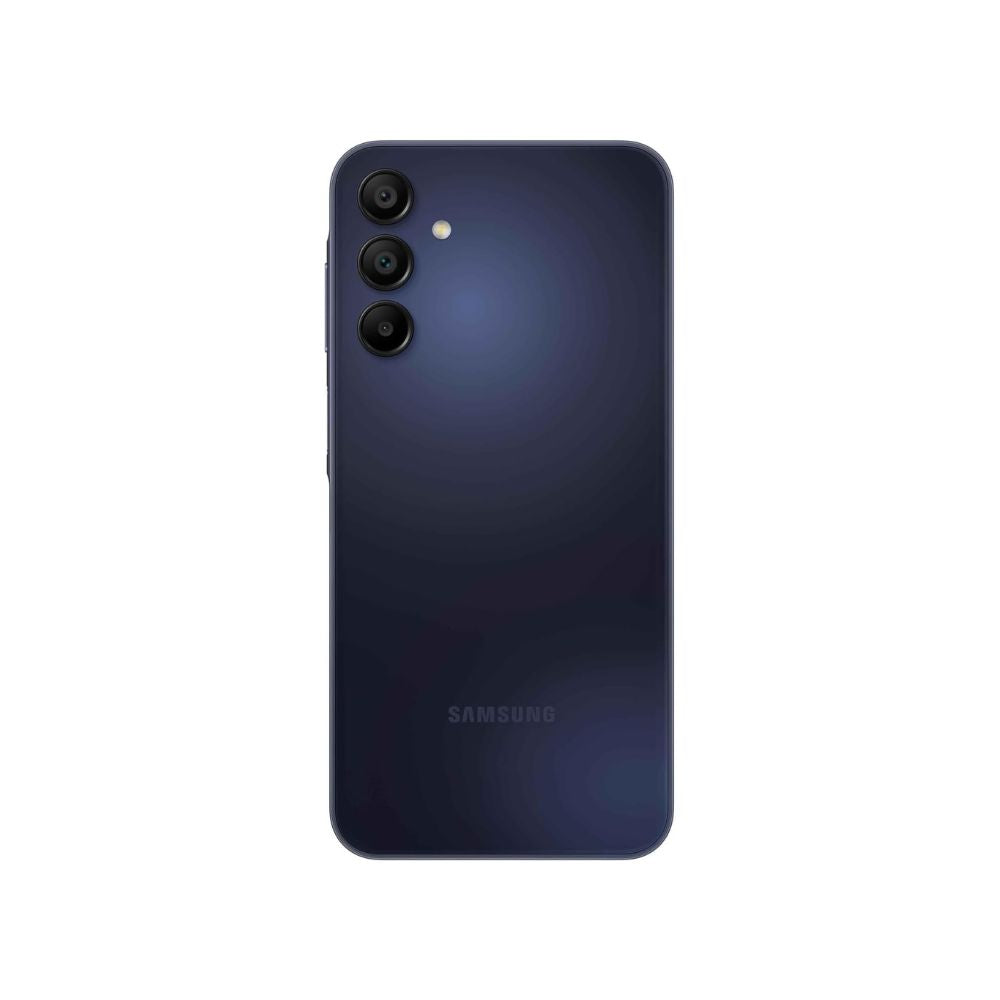 Galaxy A15 128GB Blue Black front and back view