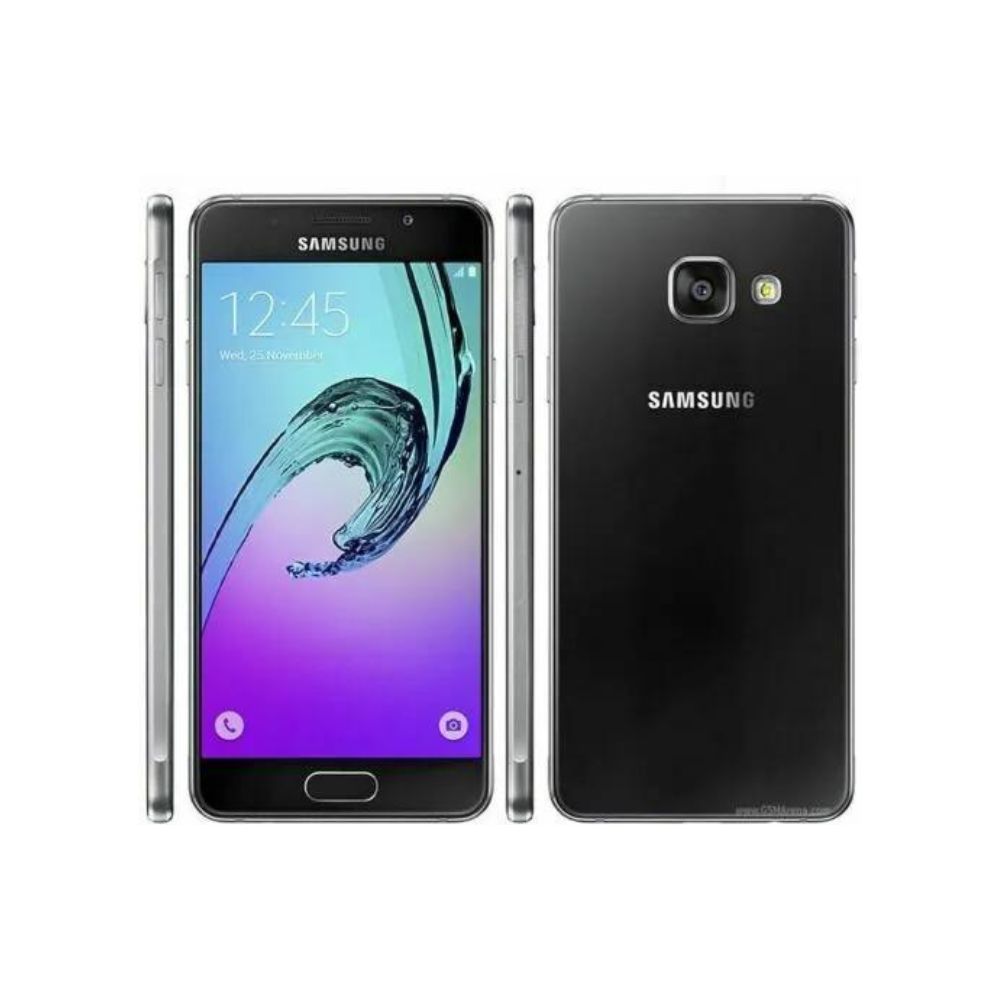 Galaxy A3 2017 front and back black edition