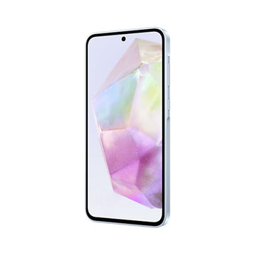 galaxy a35 light blue front tilted left