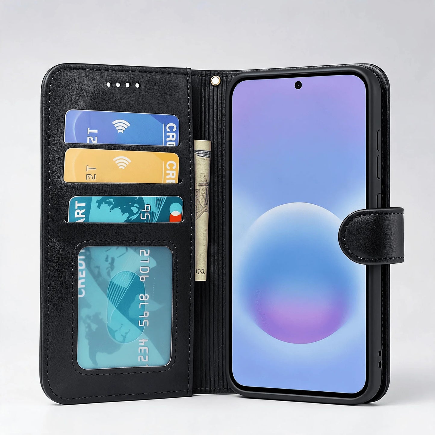 Samsung Galaxy S26 Series Book Flip Case Leather Wallet