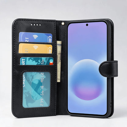 Samsung Galaxy S26 Series Book Flip Case Leather Wallet