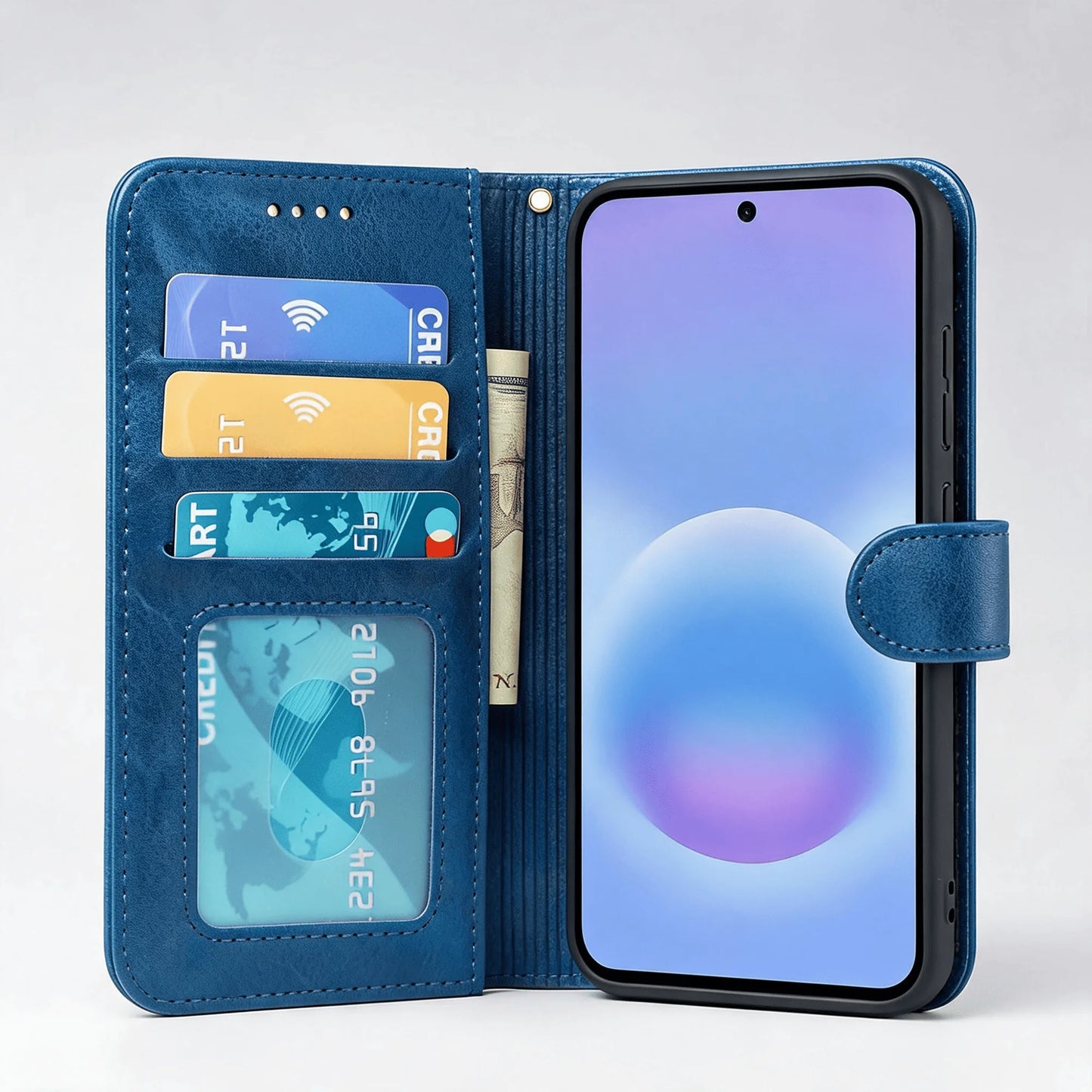 Samsung Galaxy S26 Series Book Flip Case Leather Wallet