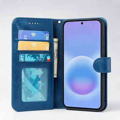 Samsung Galaxy S26 Series Book Flip Case Leather Wallet