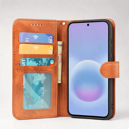 Samsung Galaxy S26 Series Book Flip Case Leather Wallet