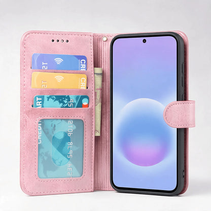 Samsung Galaxy S26 Series Book Flip Case Leather Wallet