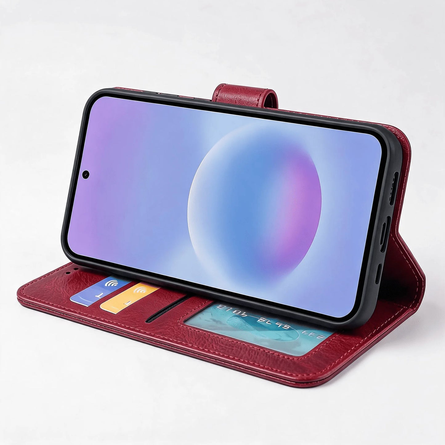Samsung Galaxy S26 Series Book Flip Case Leather Wallet