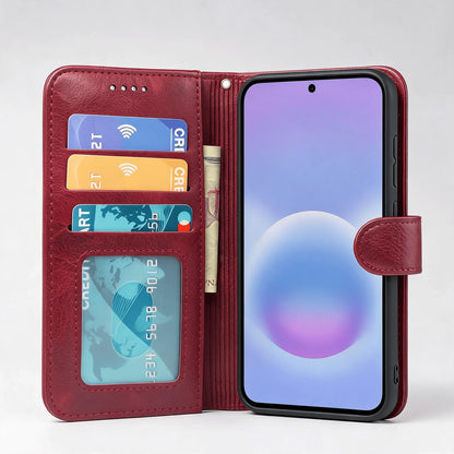 Samsung Galaxy S26 Series Book Flip Case Leather Wallet