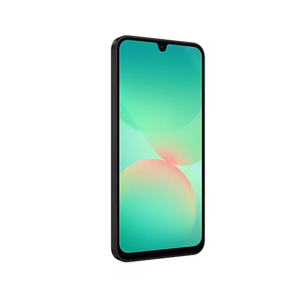 Galaxy A26 with charging cable and accessories