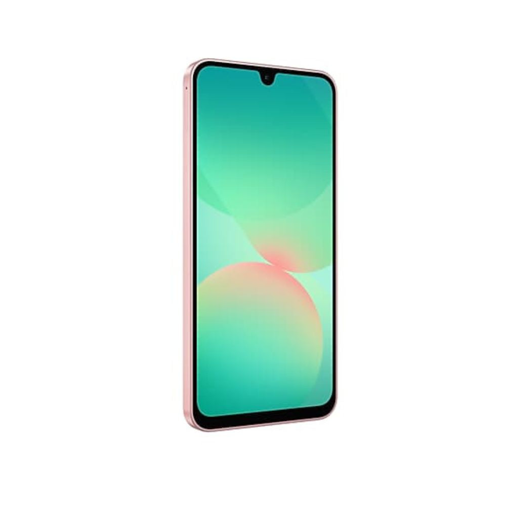 A26 5G smartphone in peach pink color