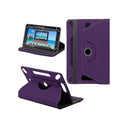 Universal 8 Inch Book Flip Case Purple Leather Wallet