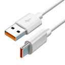 USB A to USB C Orange Fast Data Charging Cable 1M 60W